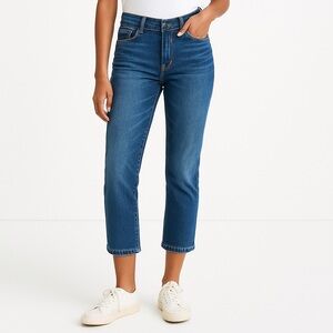 J.Crew Cropped Jeans Sz 29 Blue Dark Wash Stretch Preppy Denim Mid Rise